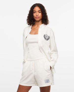 TS Crest White Oxford Shirt