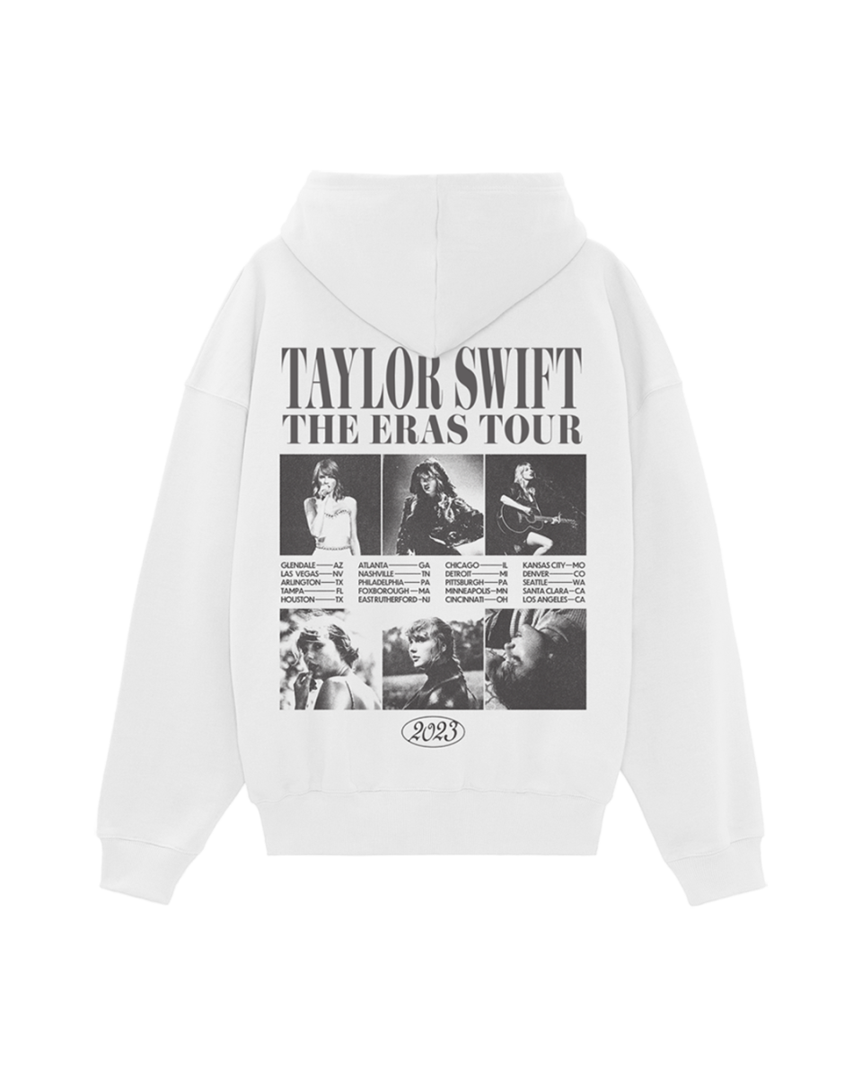 Taylor Swift | The Eras Tour Collage White Hoodie