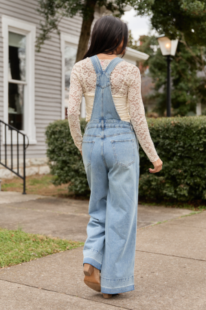 Nicole Medium Wash Overalls