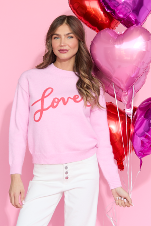 Lover Pink Crewneck Sweater